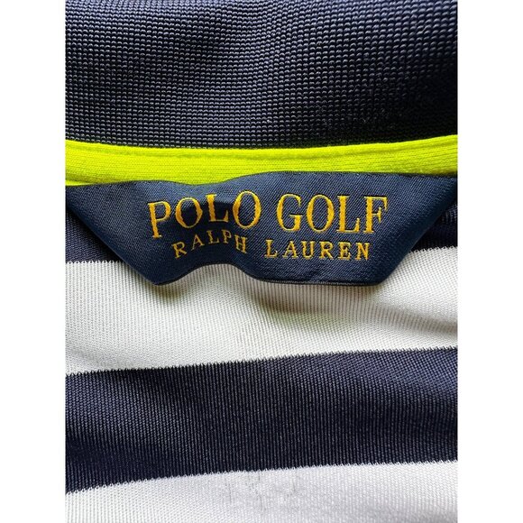 Polo Golf Ralph Lauren Men XL Blue Stripped Short Sleeve PGA Whistling Straits - Picture 6 of 12